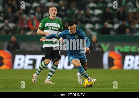 Lisbona, Portogallo. 18 dicembre 2023. Lisbona, 12/18/2023 - lo Sporting CP ha ospitato il Porto questa sera all'Estádio de Alvalade di Lisbona, in una partita che conta per il 14° round della i League della stagione 2023/2024. Pepê (Álvaro Isidoro/Global Imagens) credito: Atlantico Press/Alamy Live News Foto Stock