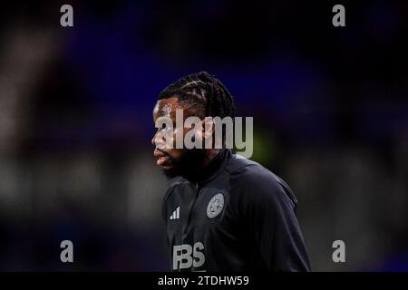 Birmingham, Regno Unito. 18 dicembre 2023. Stephy Mavididi (10 Leicester City) si riscalda durante la partita del campionato Sky Bet tra Birmingham City e Leicester City a St Andrews, Birmingham, lunedì 18 dicembre 2023. (Foto: Kevin Hodgson | mi News) crediti: MI News & Sport /Alamy Live News Foto Stock