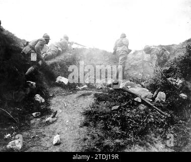 Verdun (Francia), 1916. La battaglia di Verdun pose l'esercito tedesco e quello francese tra il 21 febbraio e il 19 dicembre 1916. Crediti: Album / Archivo ABC Foto Stock