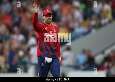 L'inglese Phil Salt durante il 1 ° CG United T20 International match tra le Indie occidentali e l'Inghilterra al Kensington Oval, Bridgetown martedì 12 dicembre 2023. (Foto: Mark Fletcher | notizie mi) Foto Stock