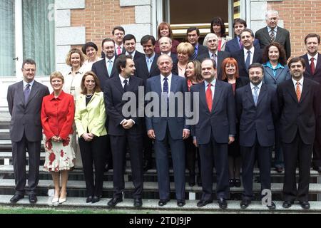 Madrid, Palazzo Zarzuela, 12/3/2002. Udienza di re Juan Carlos alla commissione esecutiva federale del PSOE. Foto: Ernesto Agudo, archdc. Crediti: Album / Archivo ABC / Ernesto Agudo Foto Stock