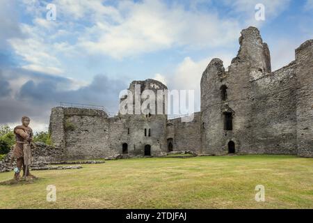 Castello di Cilgerran, rovine del XIII secolo, Pembrokeshire, Galles, Regno Unito Foto Stock