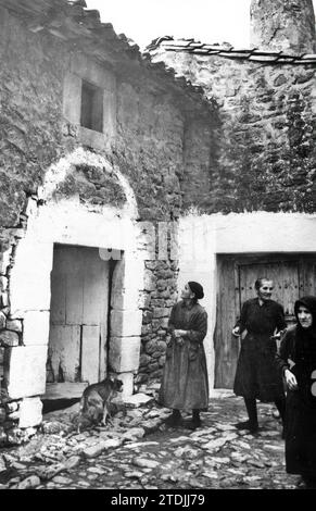 12/31/1949. Il luogo di nascita di Ramón y Cajal a Petilla de Aragón. Crediti: Album / Archivo ABC Foto Stock