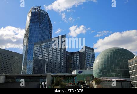 Cinema sferico, la Defense, Parigi Foto Stock