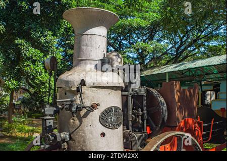 11 1 2009 9 LA GRU mobile destinata ai binari ferroviari può sollevare un carico fino a 5 tonnellate, nel Rail-Museum. Mysore Karnataka India Asia. Foto Stock