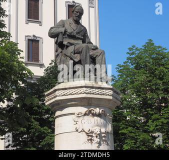 Statua su Giovanni Battista piatti a Verona, Veneto, Italia Foto Stock