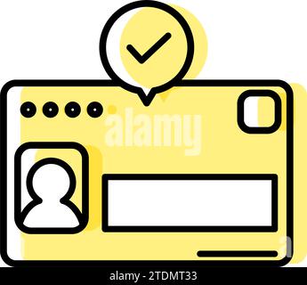 Dentale: Icona semplice disegno a linee compatibile con la mia carta numero tessera assicurativa, illustrazione vettoriale Illustrazione Vettoriale