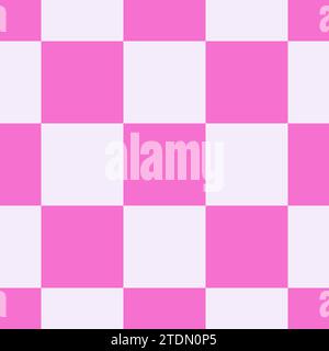 Illustrazione vettoriale con motivo senza cuciture a scacchi Pinky Groovy Illustrazione Vettoriale