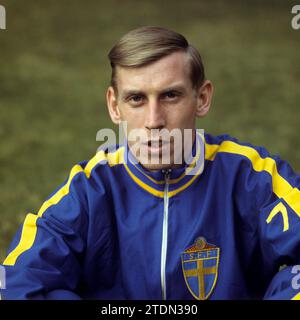 Immagine 1970Il calciatore svedese Bo Larsson è morto a Wendesday il 19 dicembre 2923. Qui, nella foto, nel febbraio 1970, durante un incontro con la nazionale svedese di calcio. Foto: Jan Collsiöö / SCANPIX / codice: 1001 Foto Stock