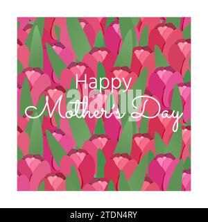 Illustrazione vettore biglietto d'auguri per la festa della mamma Illustrazione Vettoriale