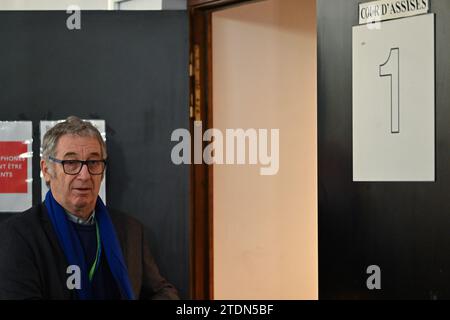 Francia. 19 dicembre 2023. © Quentin reix/PHOTOPQR/ECHO REPUBLICAIN ; ; 19/12/2023 ; dernier jour Proces de Monique Olivier 19/12/2023 foto : Quentin Reix eric mouzin verdetto del processo di Monique Olivier, ex moglie del serial killer MichelFourniret, presso il tribunale assize di Nanterre, sobborgo di Parigi, il 19 dicembre 2023. Credito: MAXPPP/Alamy Live News Foto Stock