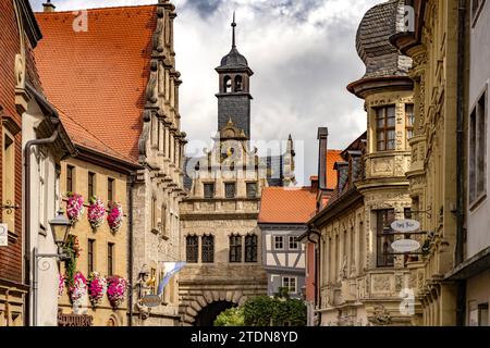 DAS Maintor in Marktbreit, Unterfranken, Bayern, Deutschland | The Maintor Gate in Marktbreit, bassa Franconia, Baviera, Germania Foto Stock