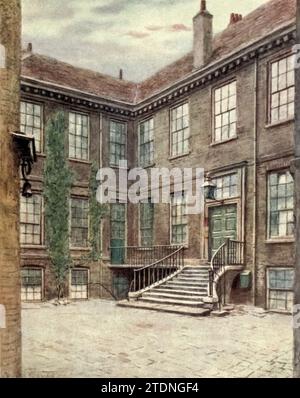 23 Great Winchester Street, 1890 dal libro London Vanished and Vanishing di Norman, Philip, 1842-1931 pubblicato nel 1905 a Londra da Adam & Charles Black Philip e Norman FSA (9 luglio 1842 – 17 maggio 1931) è stato un artista, autore e antiquario britannico. Foto Stock