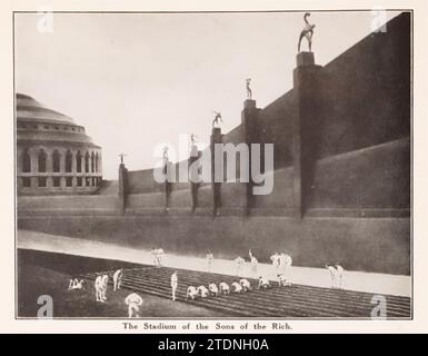 The Stadium of the Sons of the Rich Metropolis è un film muto di fantascienza espressionista tedesco del 1927 diretto da Fritz Lang e scritto da Thea von Harbou in collaborazione con Lang tratto dall'omonimo romanzo del 1925 di von Harbou (che è stato intenzionalmente scritto come trattamento). Il film è interpretato da Gustav Fröhlich, Alfred Abel, Rudolf Klein-Rogge e Brigitte Helm. Erich Pommer lo ha prodotto nei Babelsberg Studios per Universum Film A.G. (UFA). Il film muto è considerato un pionieristico film di fantascienza, essendo tra i primi lungometraggi di quel genere. Le riprese si sono svolte su 17 mont Foto Stock