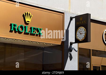 Rolex Watch shop a Zagabria, Croazia, maggio 2023 Foto Stock