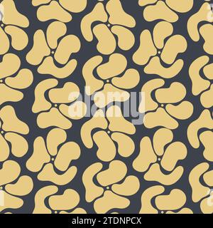 Motivo floreale in stile boho, minimalismo. Pattern con fiori selvatici Illustrazione Vettoriale