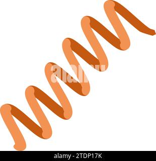 Inquinamento da rifiuti metallici. Icona delle molle dell'ammortizzatore per auto. Smaltimento dei rifiuti delle officine di carpenteria e dell'industria metallurgica. Separazione dei rifiuti metallurgici Illustrazione Vettoriale