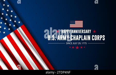 Happy US Army Chaplain Corps Anniversary background Vector Illustration Illustrazione Vettoriale