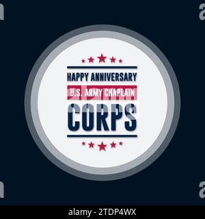 Happy US Army Chaplain Corps Anniversary background Vector Illustration Illustrazione Vettoriale