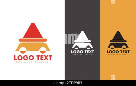 Una combinazione di una lettera e il logo di un'auto. Car and Letter A Collection Automobile Initial Letter Logo Design Illustrazione Vettoriale