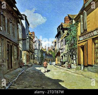 Rue de la Bavole, Honfleur, 1864 (Pittura) dell'artista Monet, Claude (1840-1926) francese. Illustrazione Vettoriale