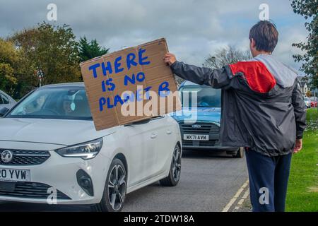 COP26 Demo a Truro, in Cornovaglia. Foto Stock