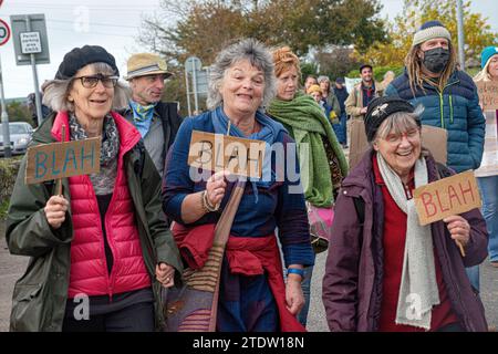 COP26 Demo a Truro, in Cornovaglia. Foto Stock