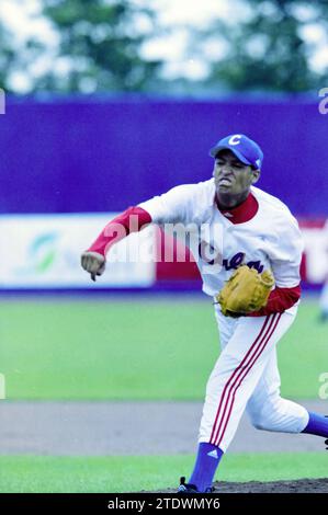 Haarlem Baseball Week: Cuba - Taipei, Haarlem, Paesi Bassi, 22-07-2002, Whizgle News from the Past, su misura per il futuro. Esplora le narrazioni storiche, l'immagine dell'agenzia olandese olandese con una prospettiva moderna, colmando il divario tra gli eventi di ieri e quelli di domani. Un viaggio senza tempo che delinea le storie che plasmano il nostro futuro Foto Stock