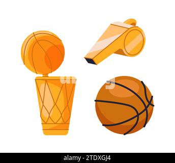 Elemento di gioco Vector Basketball Illustrazione Vettoriale
