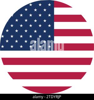 Logo della bandiera degli Stati Uniti d'America Illustrazione Vettoriale
