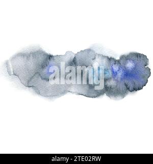 Design moderno astratto con nuvole di acquerello dipinte a mano. Utilizzato come scheda decorativa per il design dello sfondo, banner, poster, copertina, brochure, arte murale Foto Stock