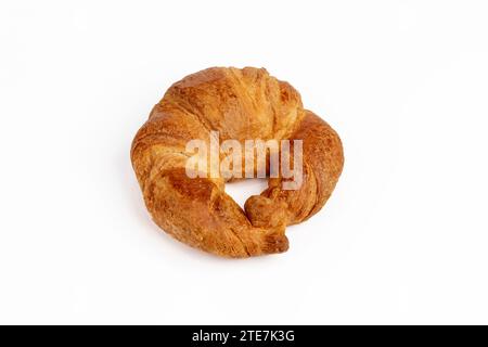 Croissant isolato su sfondo bianco Foto Stock