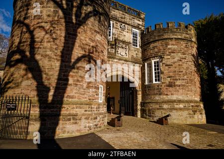 Skipton Castle Gateway Foto Stock