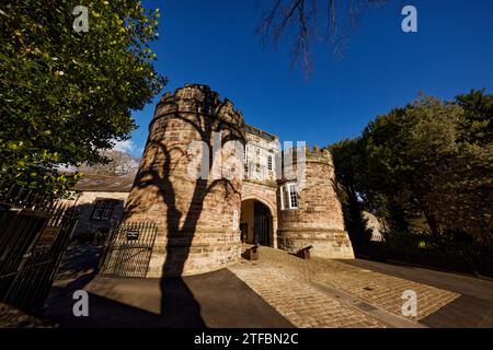 Skipton Castle Gateway Foto Stock