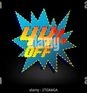 PROMOZIONE MARKETING OFFERTA DALL'ADESIVO SCONTO Illustrazione Vettoriale