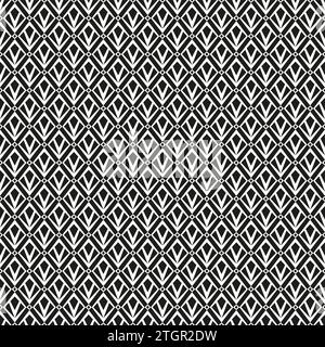Paterna geometrica astratta con quadrati. Uno sfondo vettoriale senza interruzioni. Texture in bianco e nero. Motivo grafico moderno Illustrazione Vettoriale