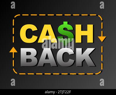 Cash back, money back Illustrazione Vettoriale