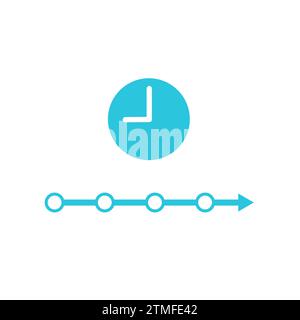Simbolo della linea temporale. Dal set di icone blu. Illustrazione Vettoriale