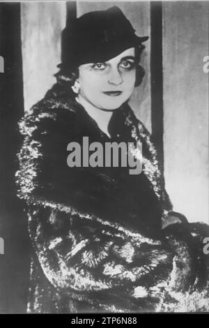 12/31/1934. La milionaria Barbara Hutton, moglie divorziata del principe Alexis Mdivani. Crediti: Album / Archivo ABC Foto Stock