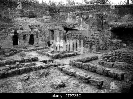 12/31/1929. Vista parziale della necropoli romana di Carmona (Siviglia). Crediti: Album / Archivo ABC / Serrano Foto Stock