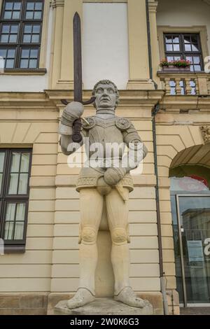 Roland, Alter Markt, di Magdeburgo, Sachsen-Anhalt, Deutschland Foto Stock