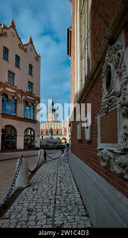 St Basilica di Maria in Piazza Maryatskaya. Kraków, Polonia. Foto Stock