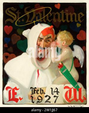 Charles Edward Chambers (americano, 1883-1941). Illustrazione della copertina - St. San Valentino, 1927. Olio su tela. Foto Stock