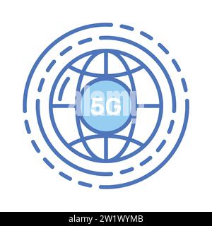 Scegli questo fantastico vettore di rete 5G con un'icona modificabile e di stile alla moda Illustrazione Vettoriale