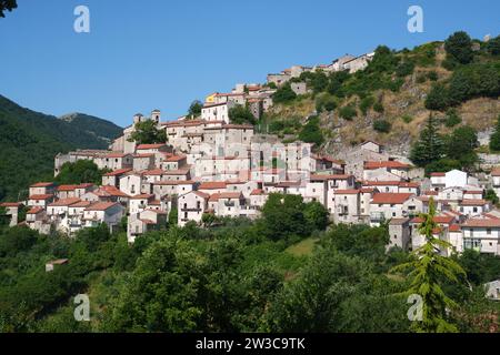 Longano, centro storico in provincia di Isernia, Molise, Italia Foto Stock