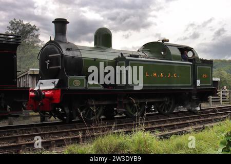 North Yorkshire Moors Railway, 50th Anniversary Steam Gala, 2023 - locomotiva numero 29 a Levisham Foto Stock