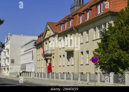 Deutsche Rentenversicherung, Knappschaft Bahn vedere, August-Bebel-Straße, Cottbus, Brandeburgo, Deutschland Foto Stock