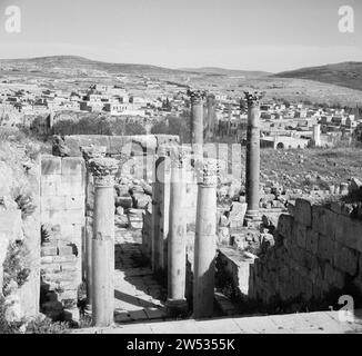 Rovine a Jerash CA. 1950-1955 Foto Stock