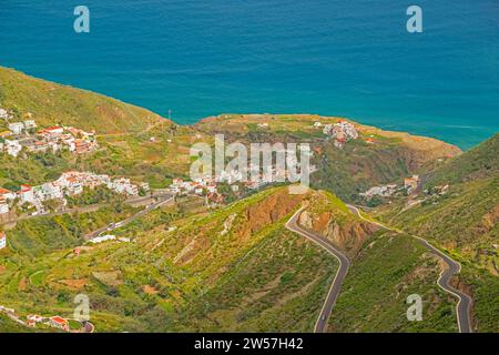 Taganana, Valle del Tagana, Barranco de la Iglesia, macizo de anaga (Montanas de Anaga), Las, Tenerife, Isole Canarie, Spagna Foto Stock