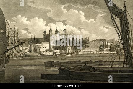 Stampa intitolata "Vista della Torre", fine XVIII secolo, Gran Bretagna Foto Stock